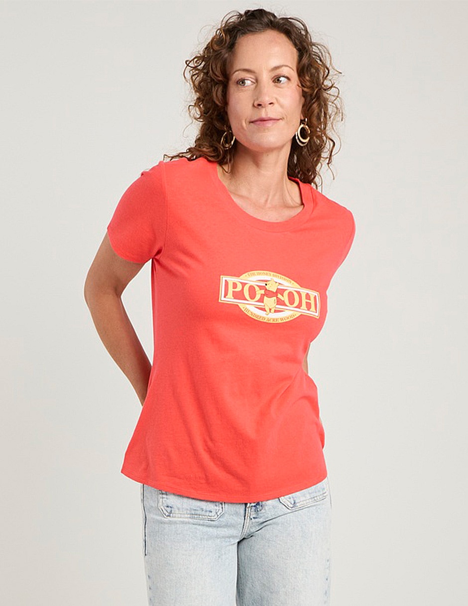 Playera manga corta Disney Dtr Winnie-The-Pooh cuello redondo para mujer