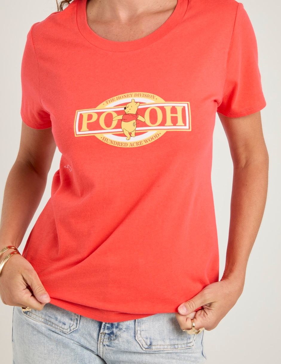 Playera manga corta Disney Dtr Winnie-The-Pooh cuello redondo para mujer