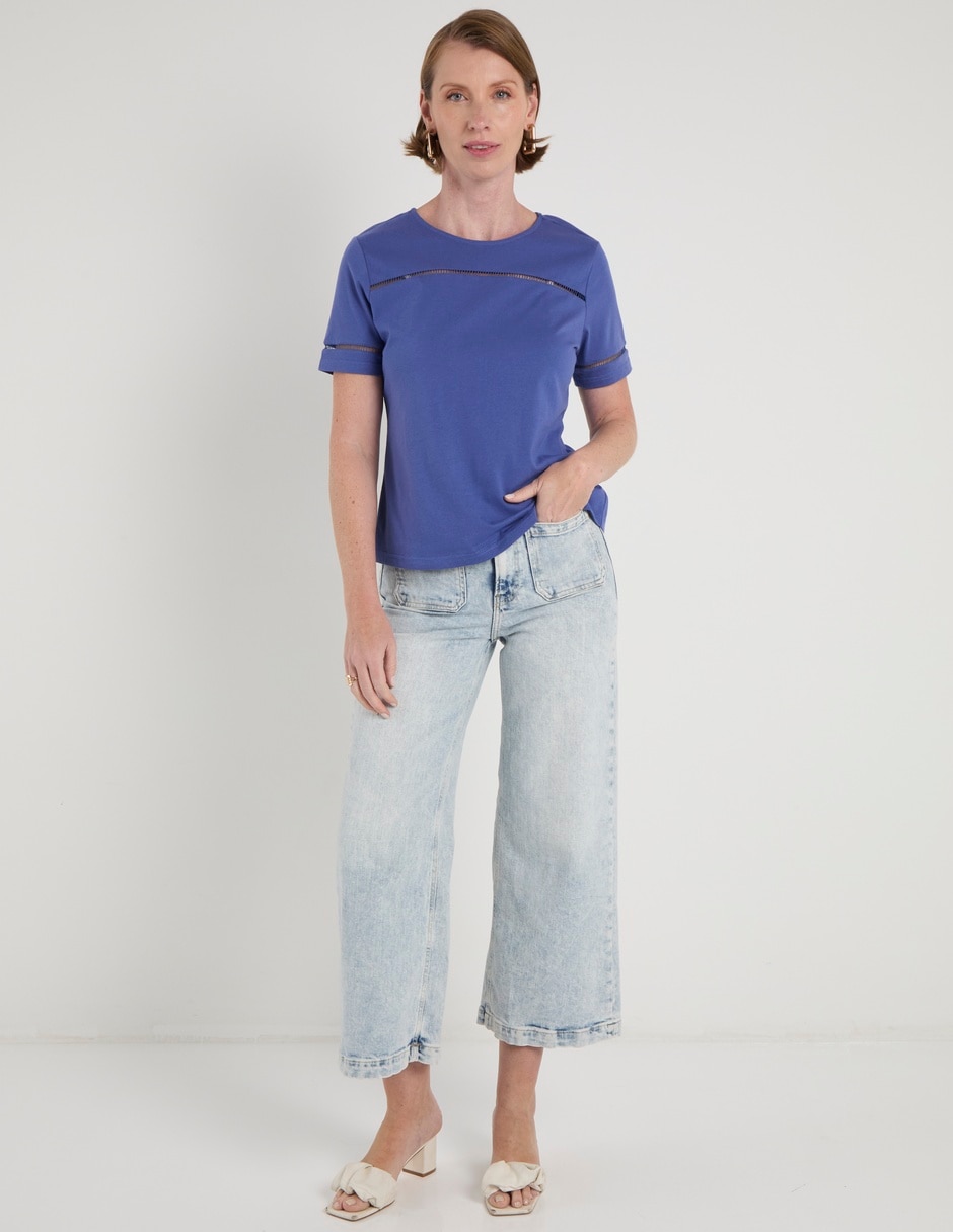 Playera manga corta Weekend cuello redondo para mujer