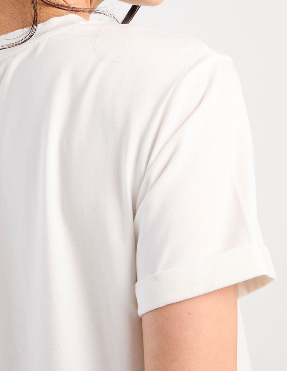 Playera manga corta cuello redondo para mujer 5