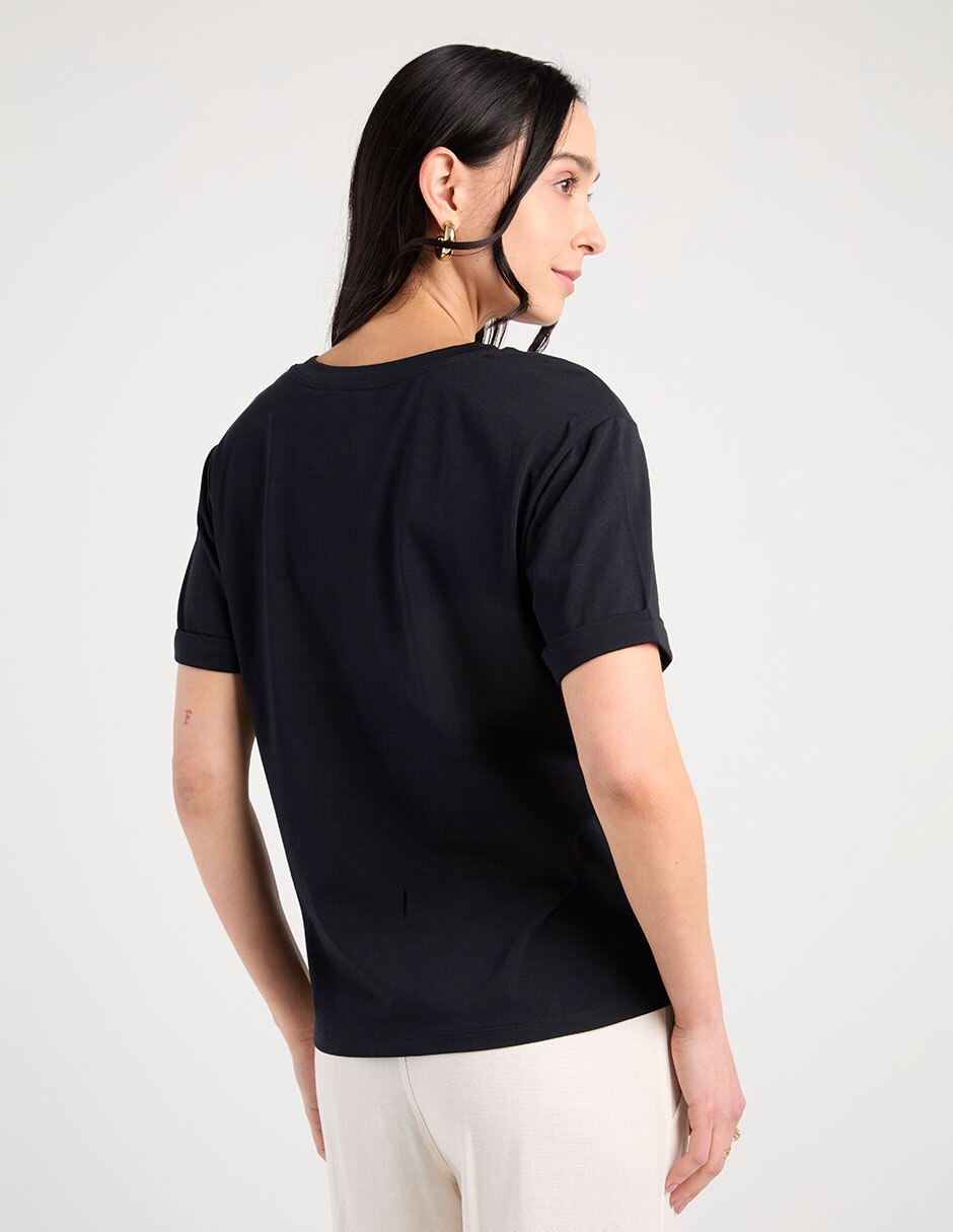 Playera manga corta Weekend cuello redondo para mujer
