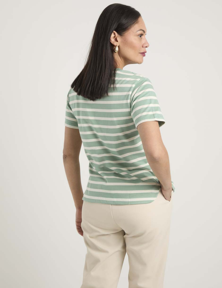 Playera manga corta cuello redondo para mujer 6