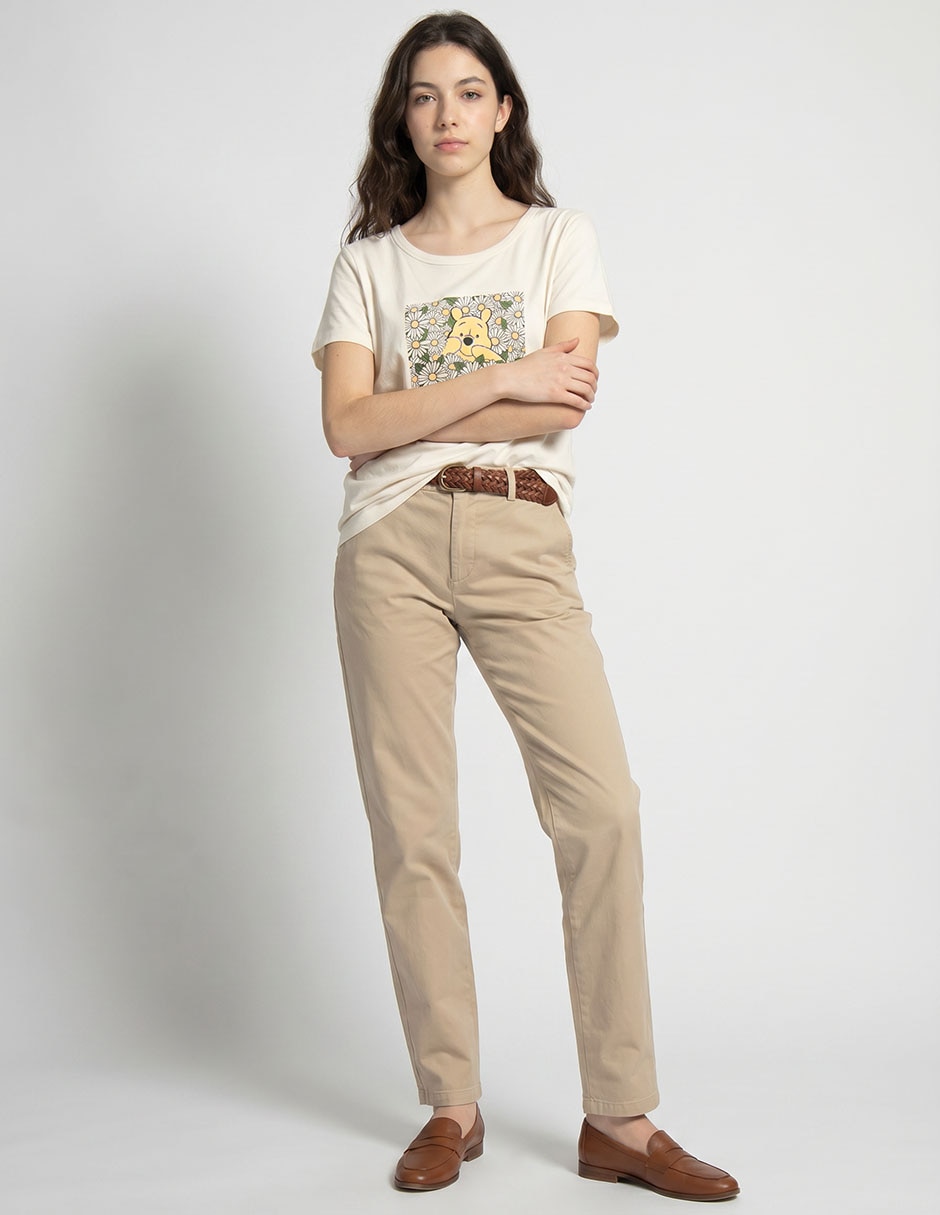 Playera manga corta cuello redondo para mujer 5