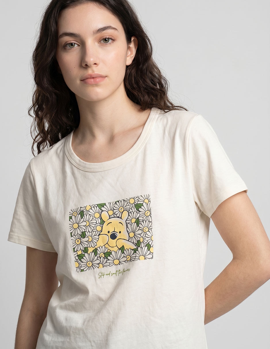 Playera manga corta cuello redondo para mujer 6
