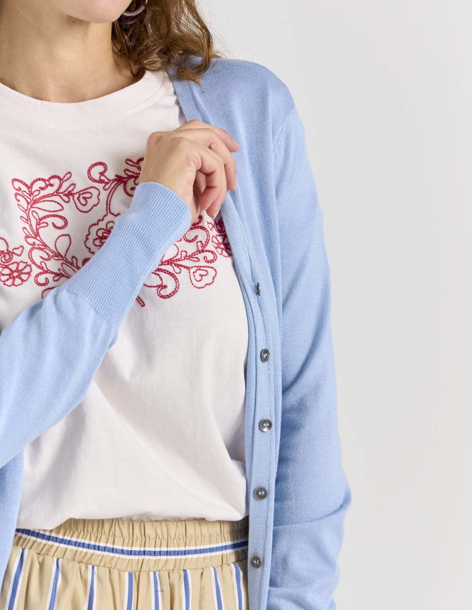 Suéter cuello V para mujer 3