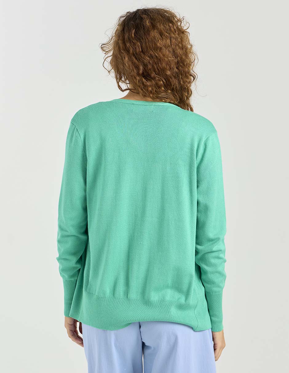 Suéter cuello V para mujer 2