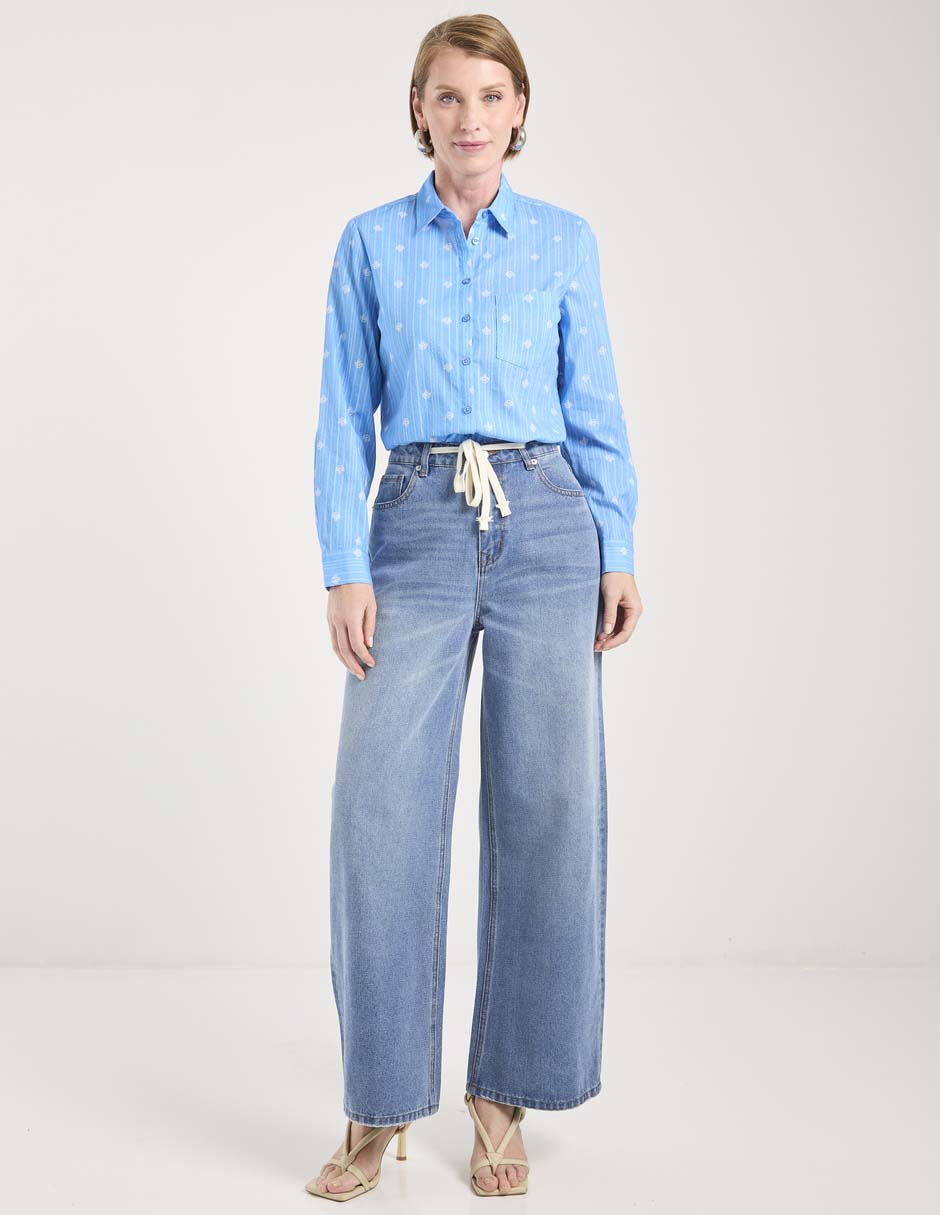 Blusa camisera manga larga para mujer 7