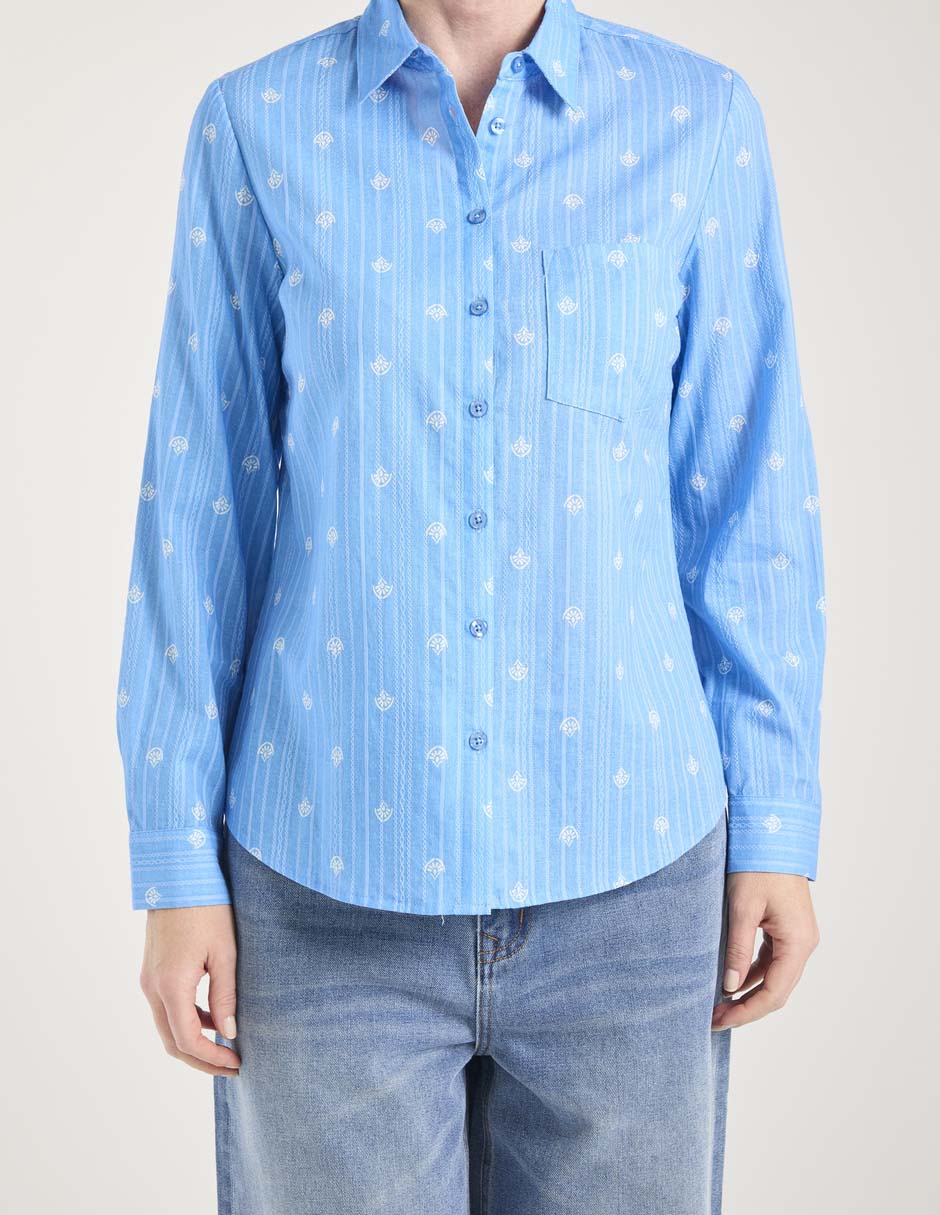 Blusa camisera manga larga para mujer 9