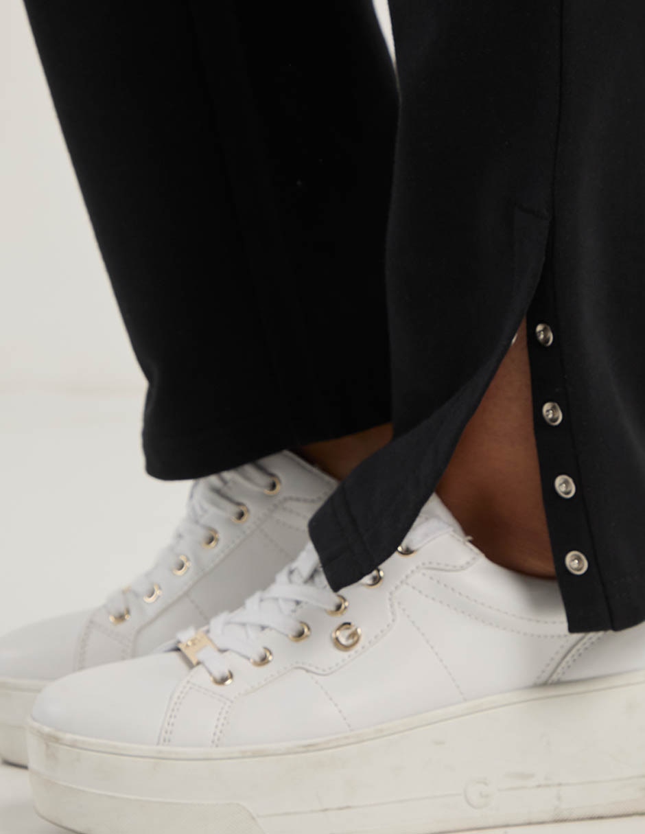 Pants slim con agujeta para mujer