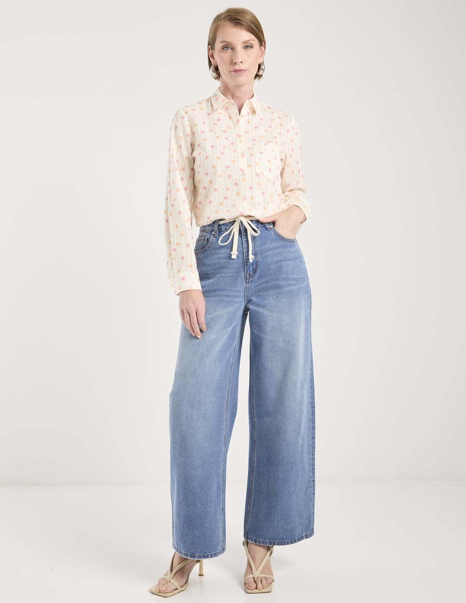Blusa camisera manga larga para mujer 7