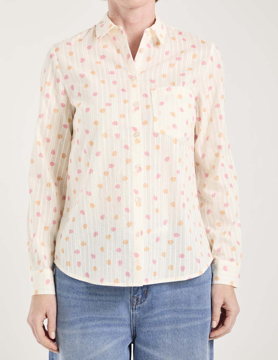 Blusa camisera manga larga para mujer 9
