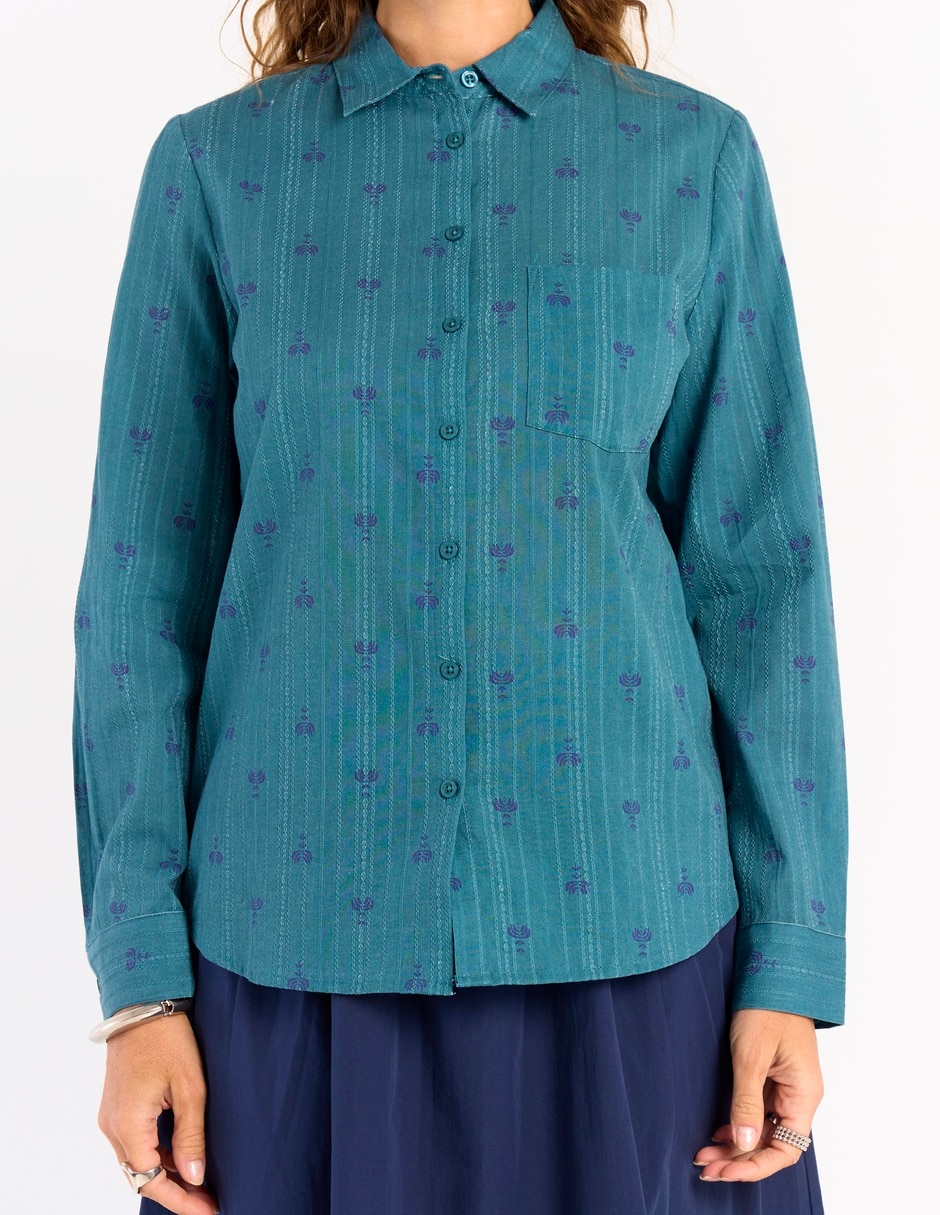 Blusa manga larga para mujer 8