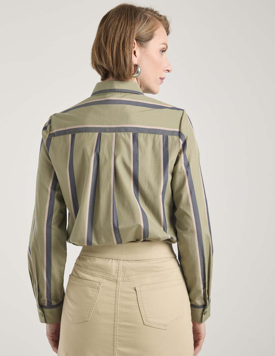 Blusa camisera manga larga para mujer 6