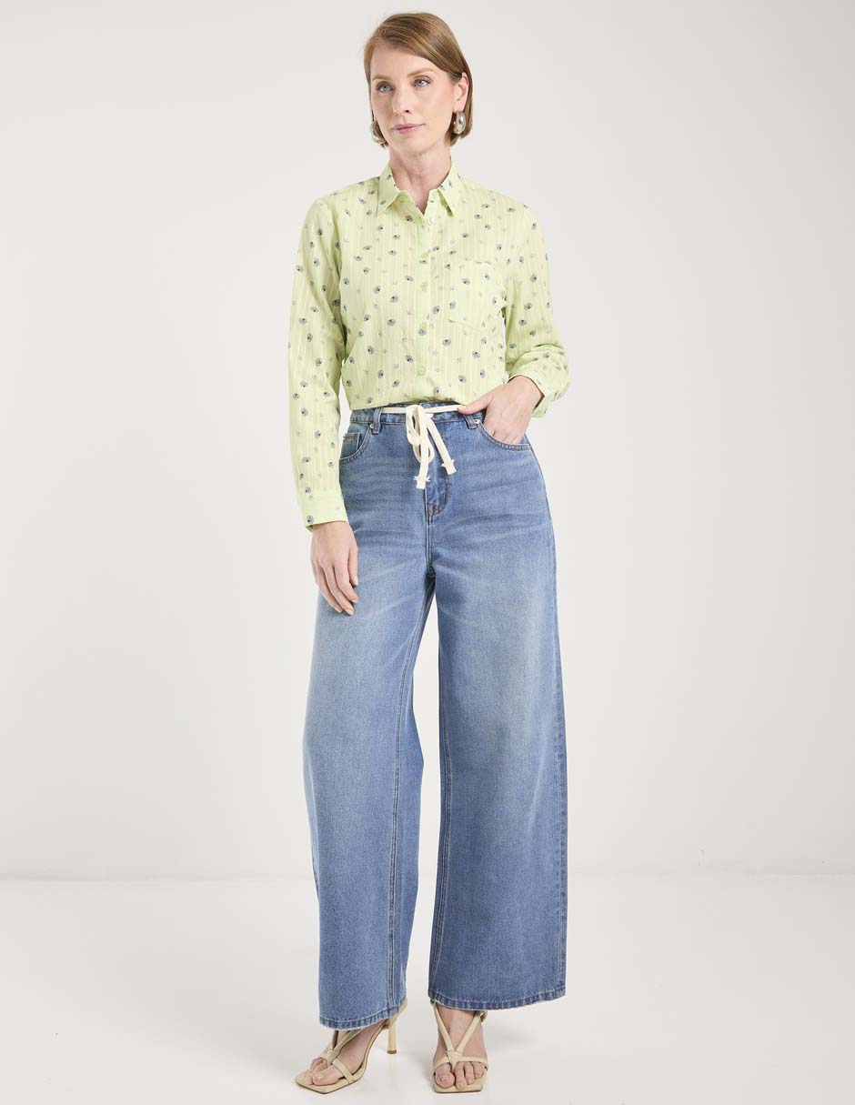 Blusa camisera manga larga para mujer 7