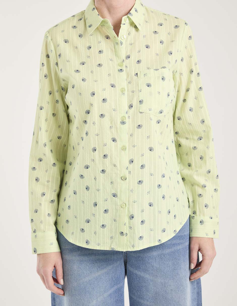 Blusa camisera manga larga para mujer 9