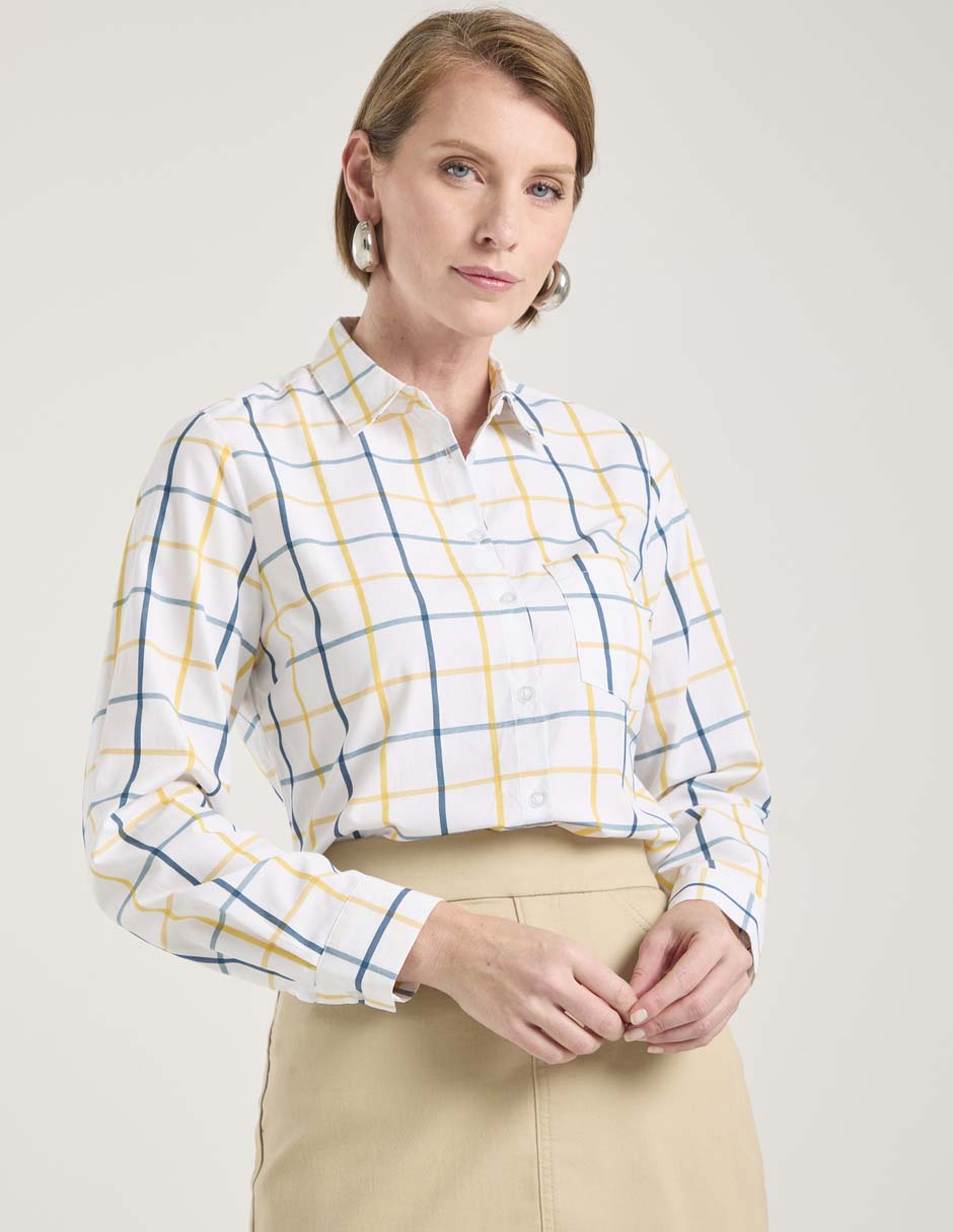 Blusa camisera manga larga para mujer 1