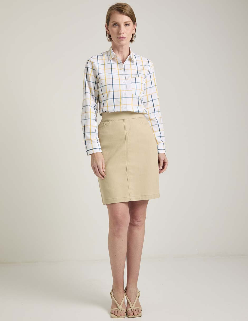Blusa camisera manga larga para mujer 7