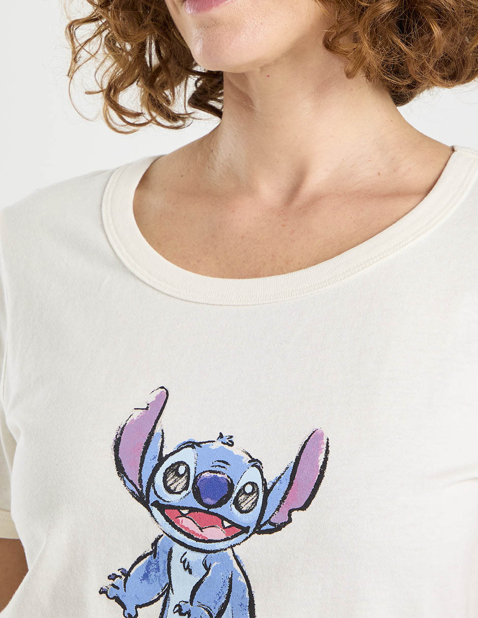 Playera manga corta cuello redondo para mujer 4