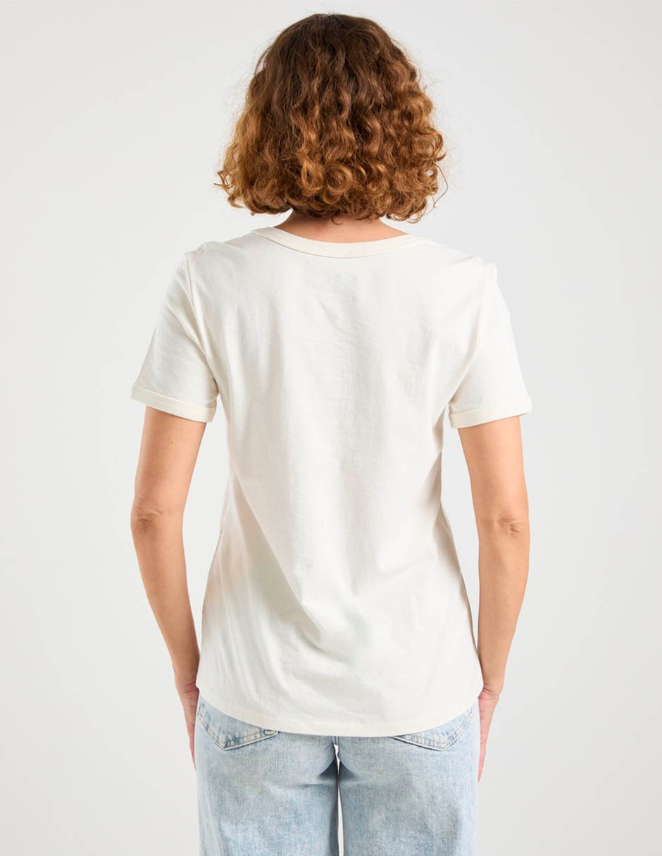 Playera manga corta cuello redondo para mujer 6