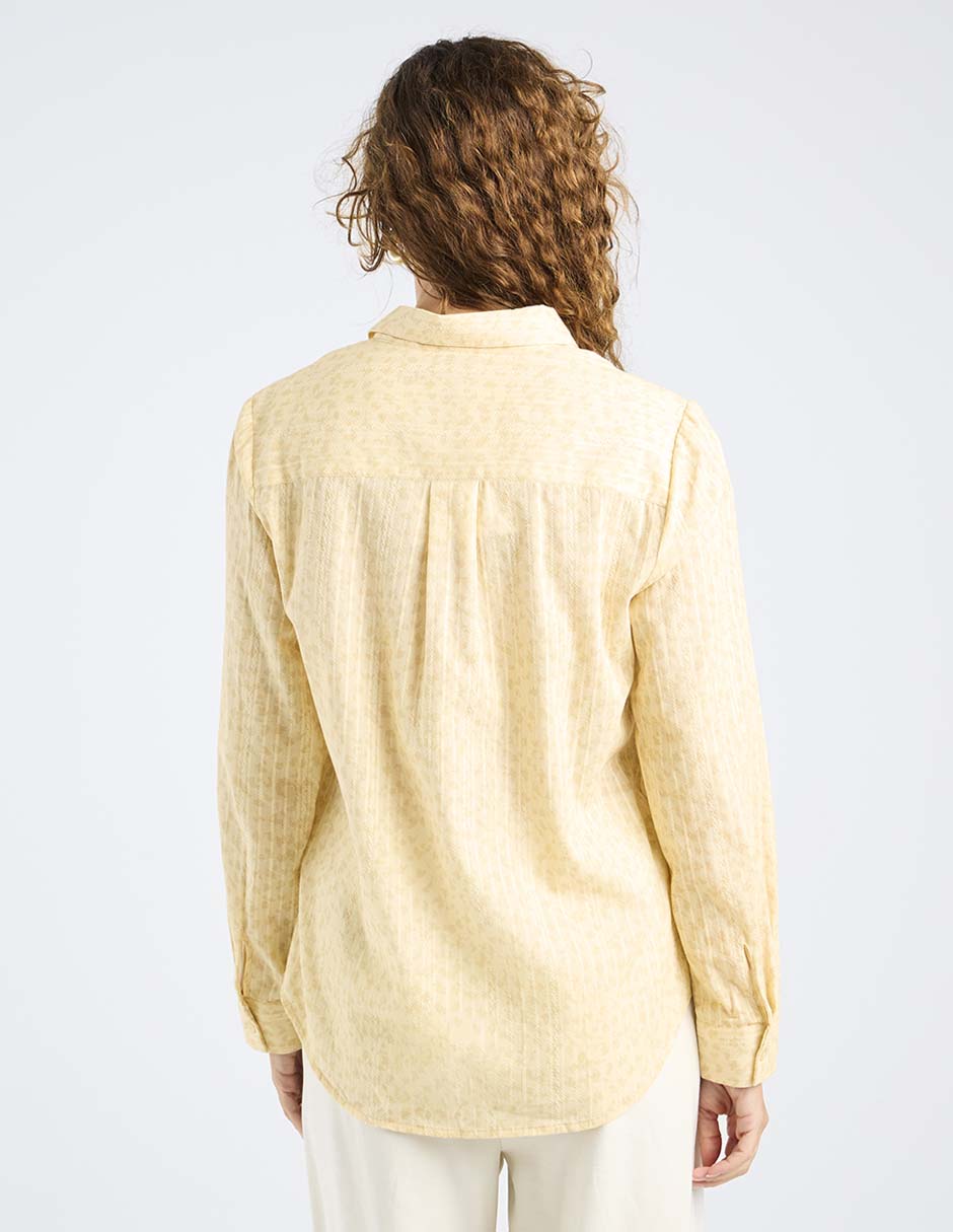 Blusa camisera Weekend manga larga para mujer