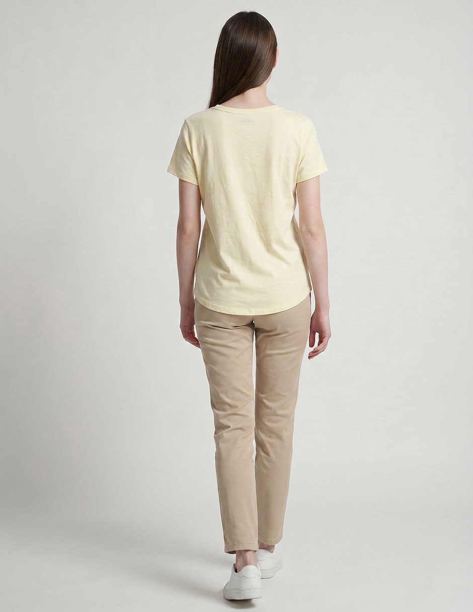 Playera manga corta cuello redondo para mujer 5