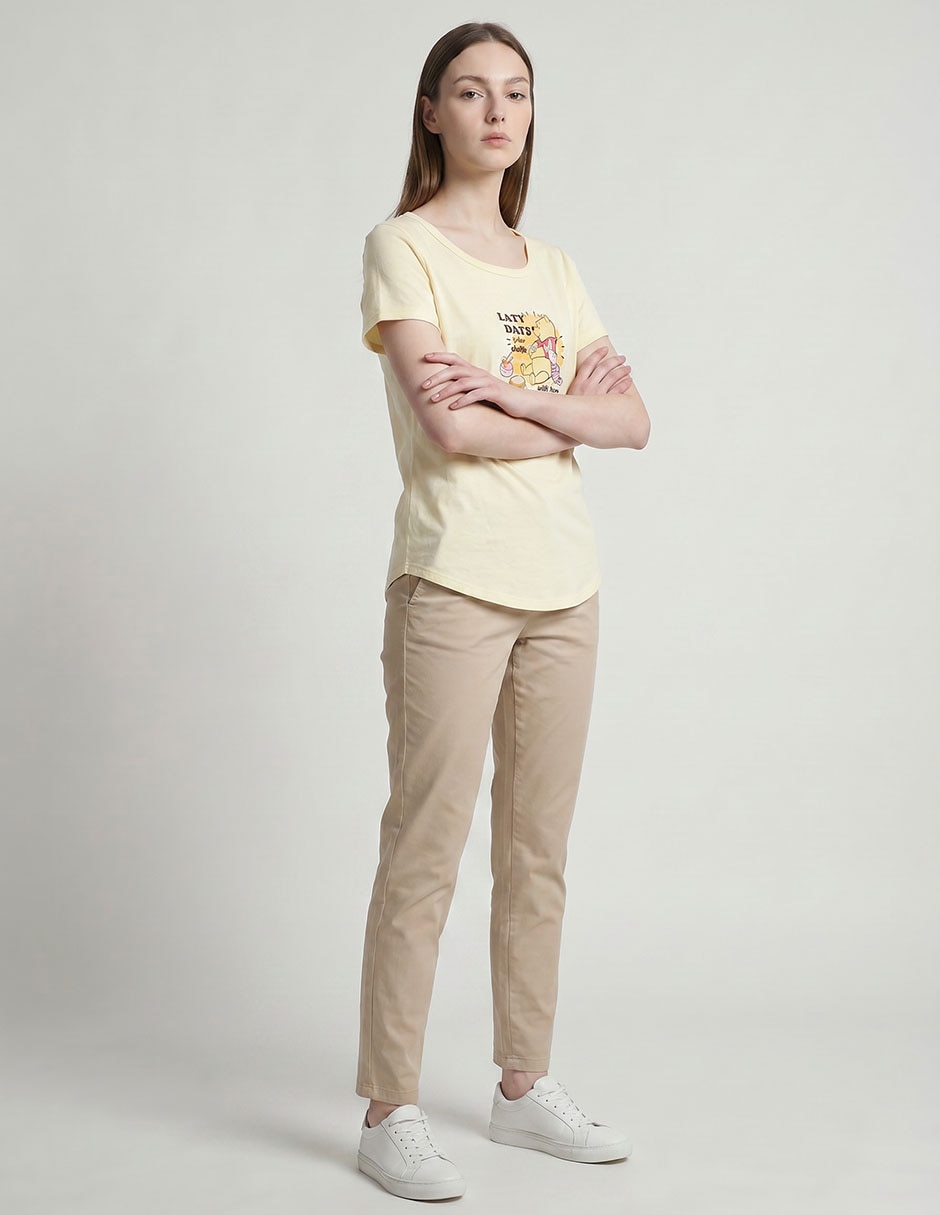 Playera manga corta cuello redondo para mujer 6