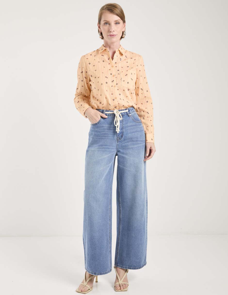 Blusa camisera manga larga para mujer 7