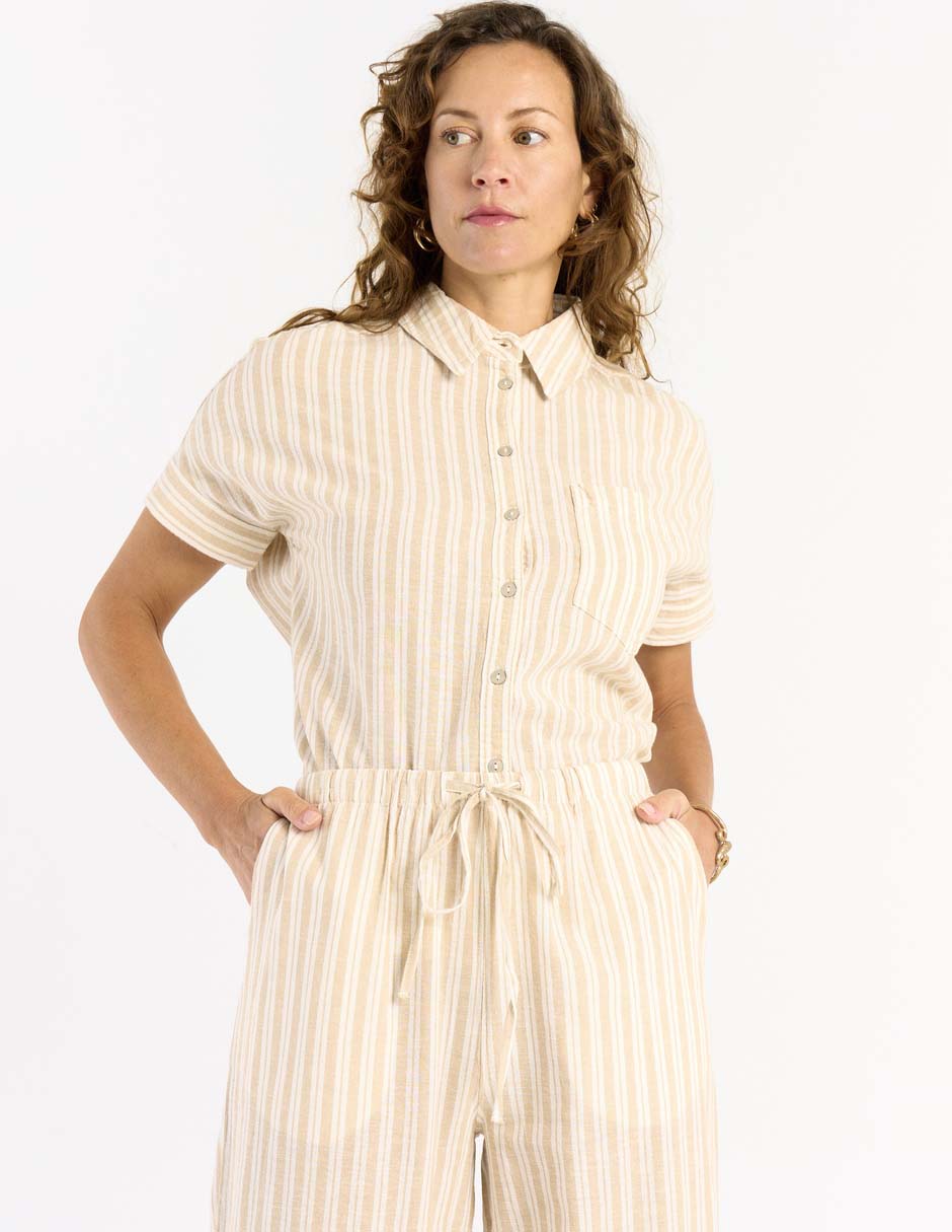 Blusa camisera manga corta para mujer 1