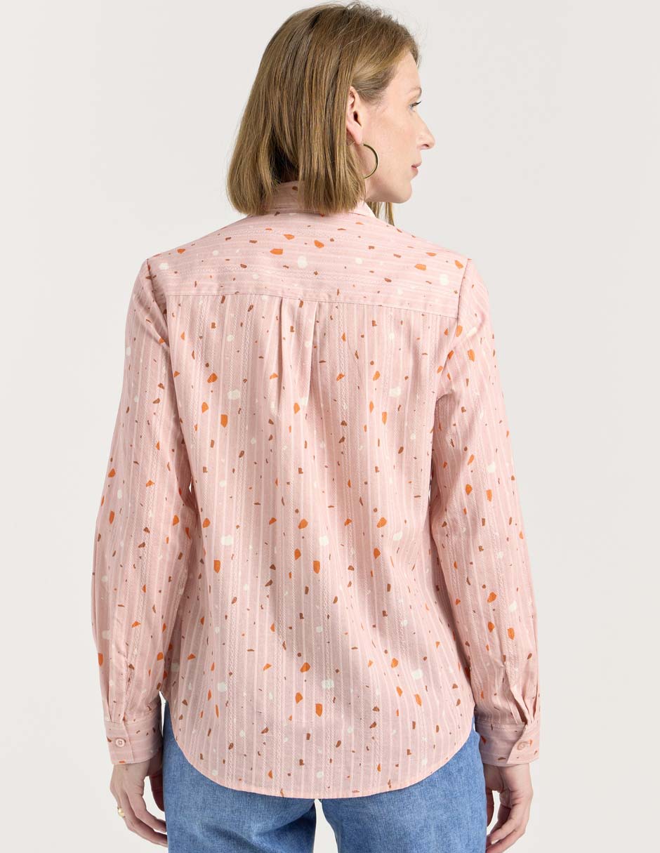 Blusa camisera Weekend manga larga para mujer