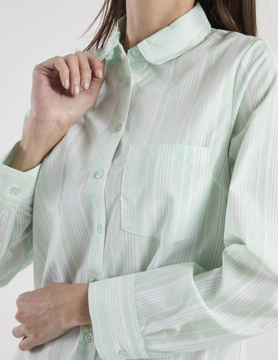 Blusa camisera Weekend manga larga para mujer