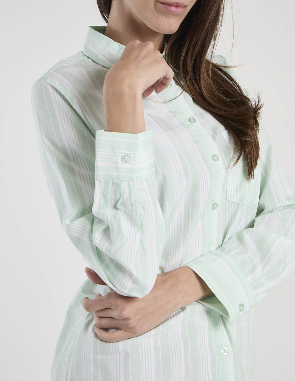 Blusa camisera Weekend manga larga para mujer