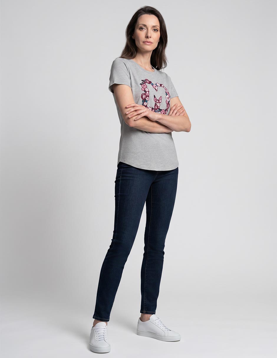 Playera manga corta minnie mouse cuello redondo para mujer 3
