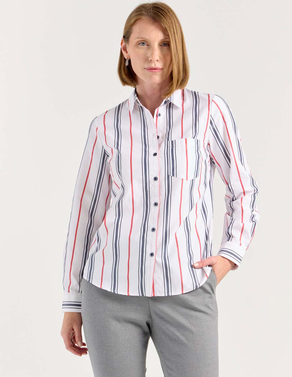 Blusa camisera Weekend manga larga para mujer