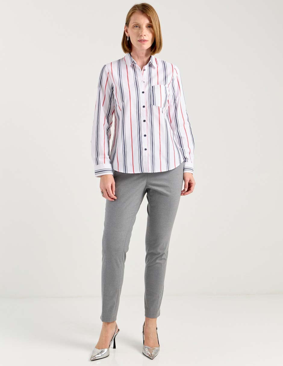 Blusa camisera Weekend manga larga para mujer