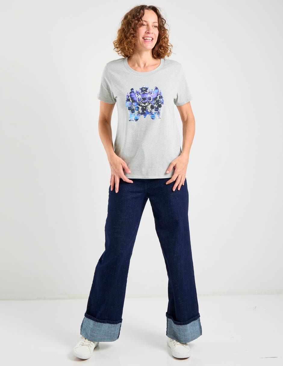 Playera manga corta cuello redondo para mujer 3