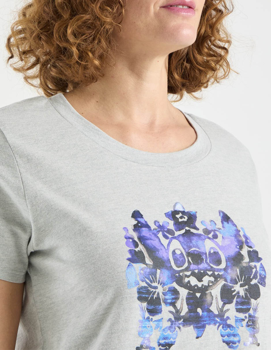 Playera manga corta cuello redondo para mujer 5