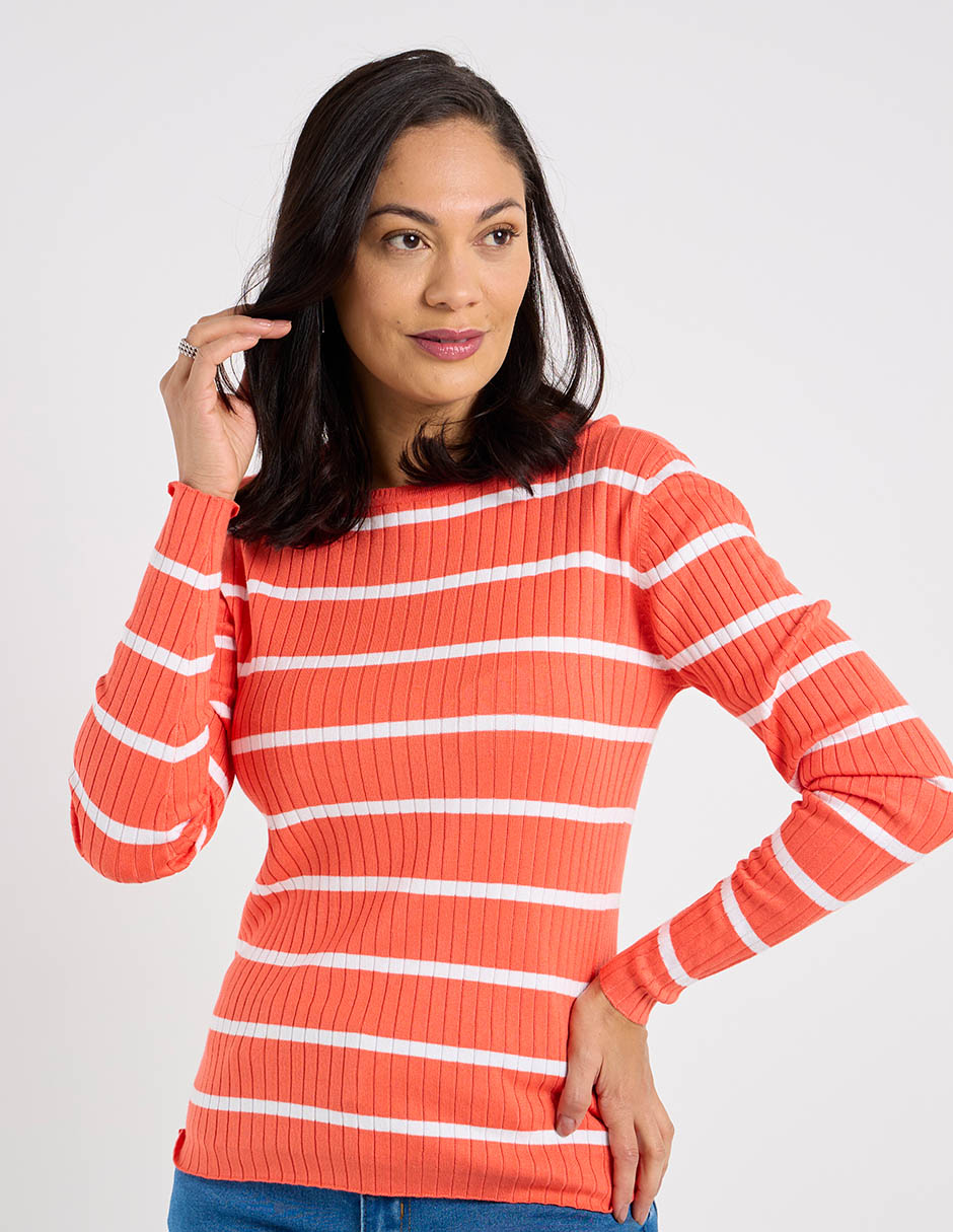 Suéter cuello redondo para mujer 1