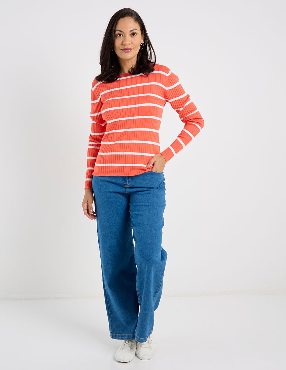 Suéter cuello redondo para mujer 5
