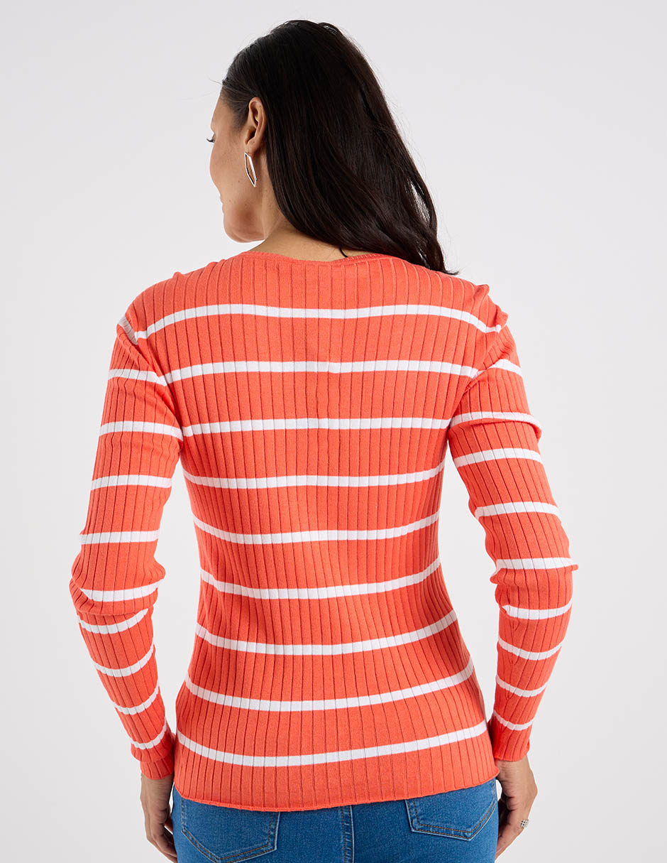 Suéter cuello redondo para mujer 2