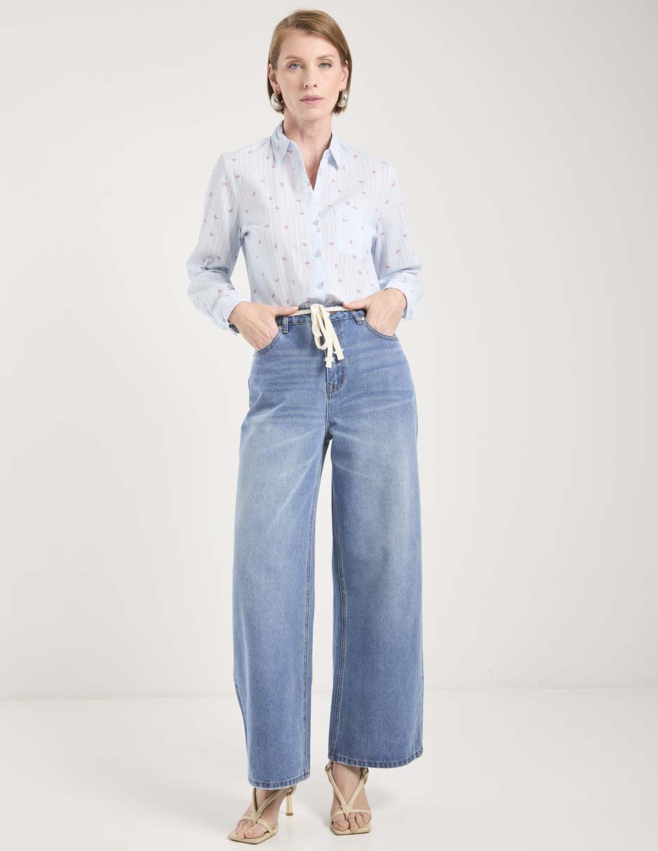 Blusa camisera manga larga para mujer 7