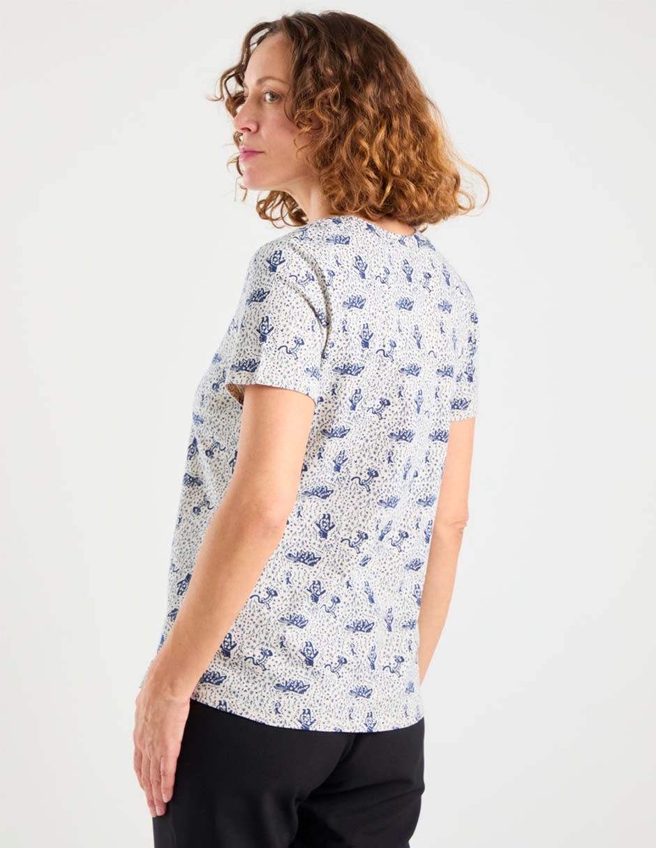 Playera manga corta cuello redondo para mujer 2