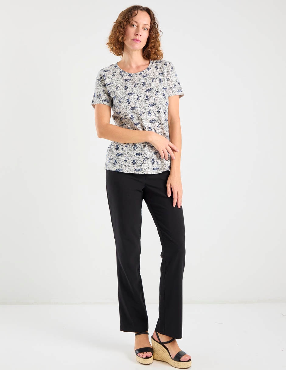 Playera manga corta cuello redondo para mujer 3