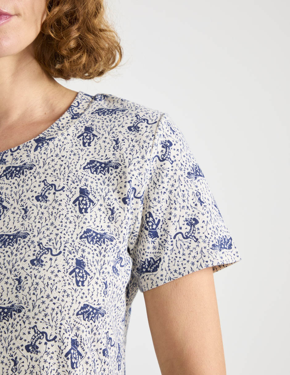 Playera manga corta cuello redondo para mujer 4