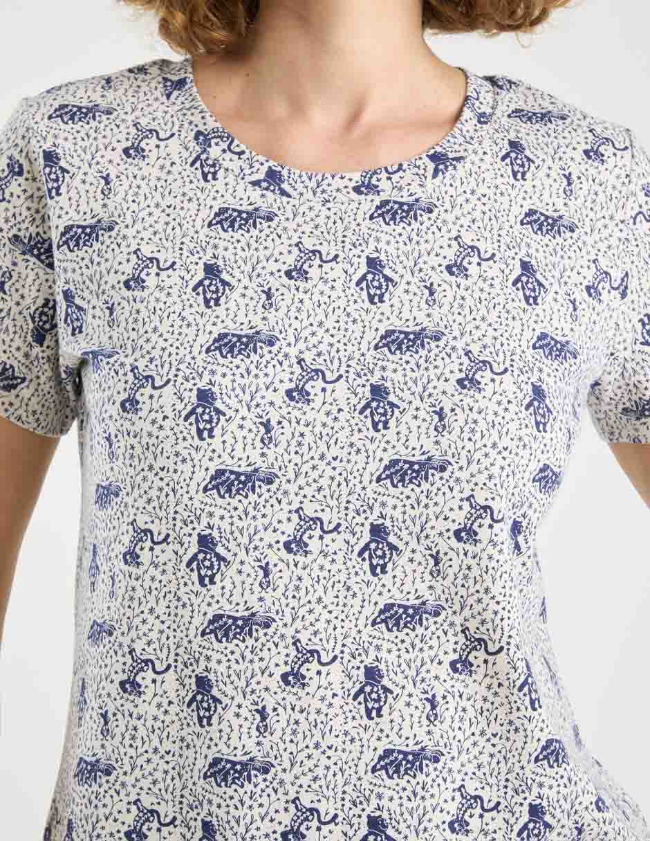 Playera manga corta cuello redondo para mujer 5