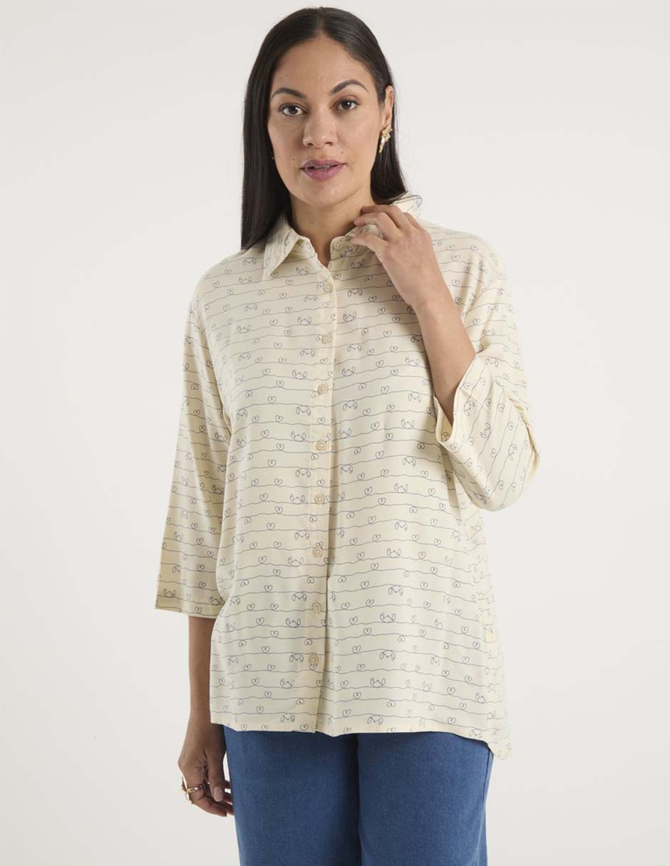 Blusa manga 3/4 para mujer 1