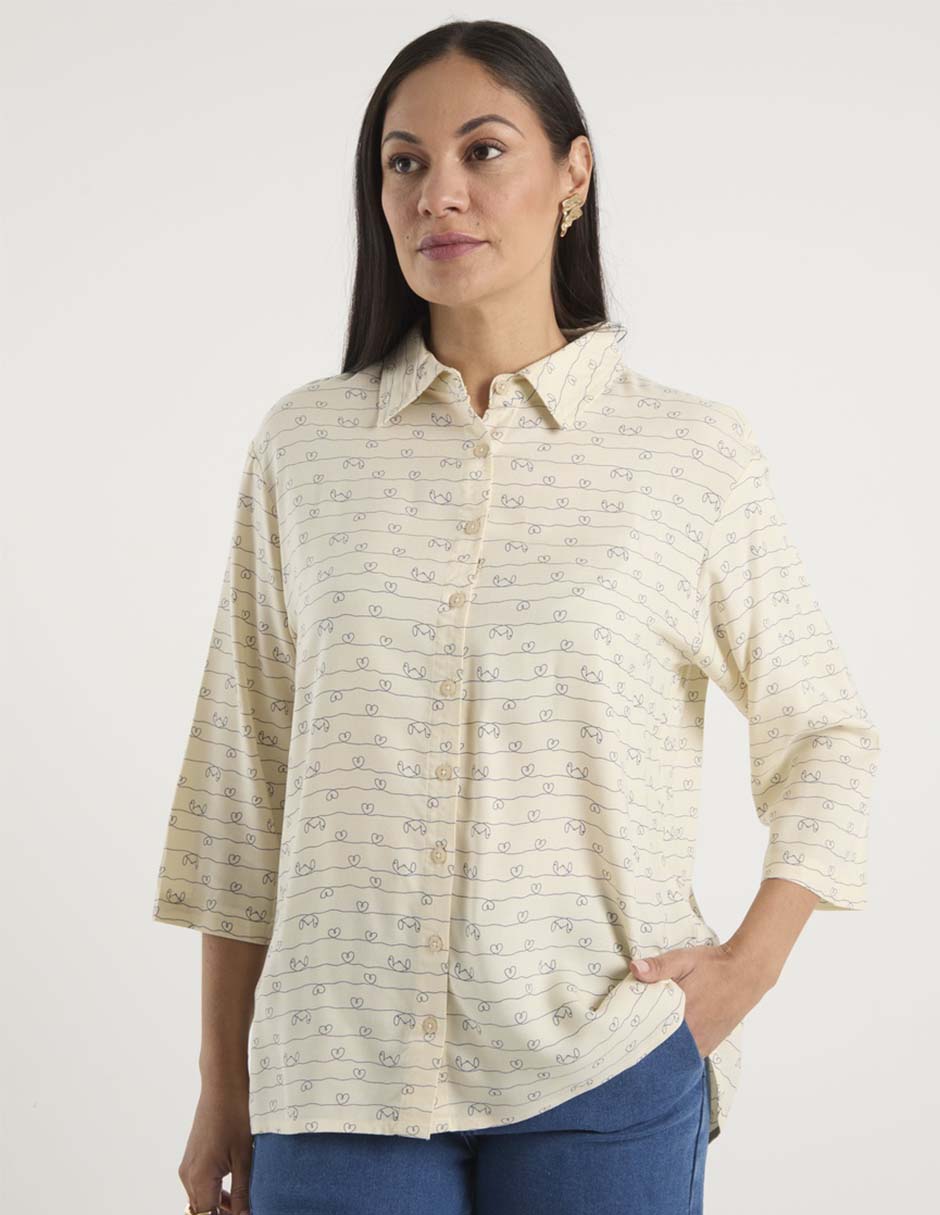 Blusa manga 3/4 para mujer 7