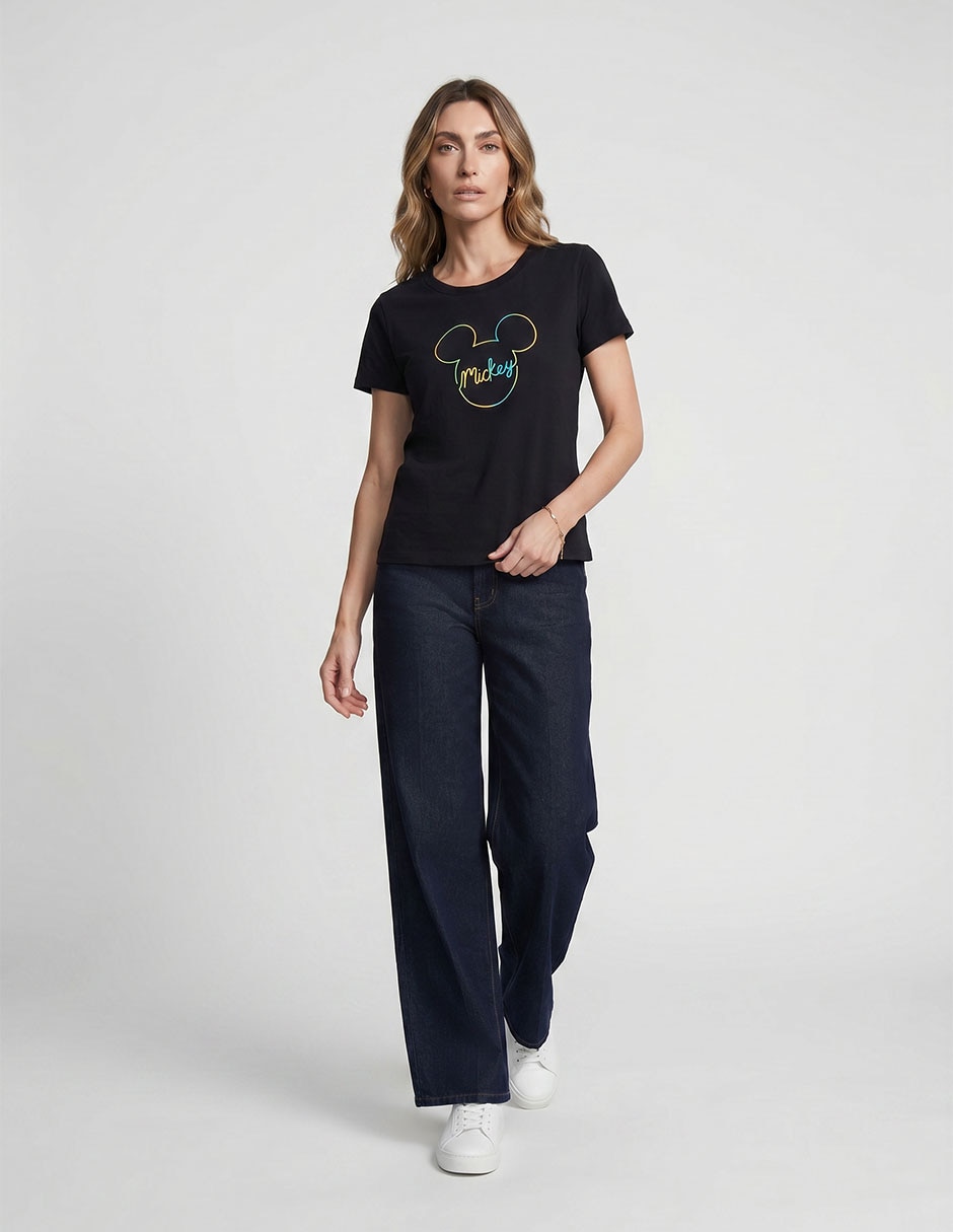 Playera manga corta Disney Dtr cuello redondo para mujer