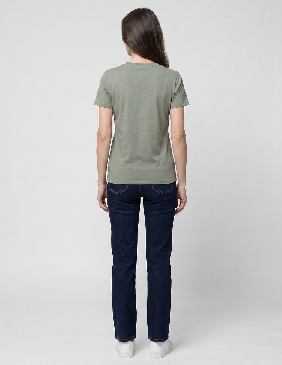 Playera manga corta cuello redondo para mujer 5