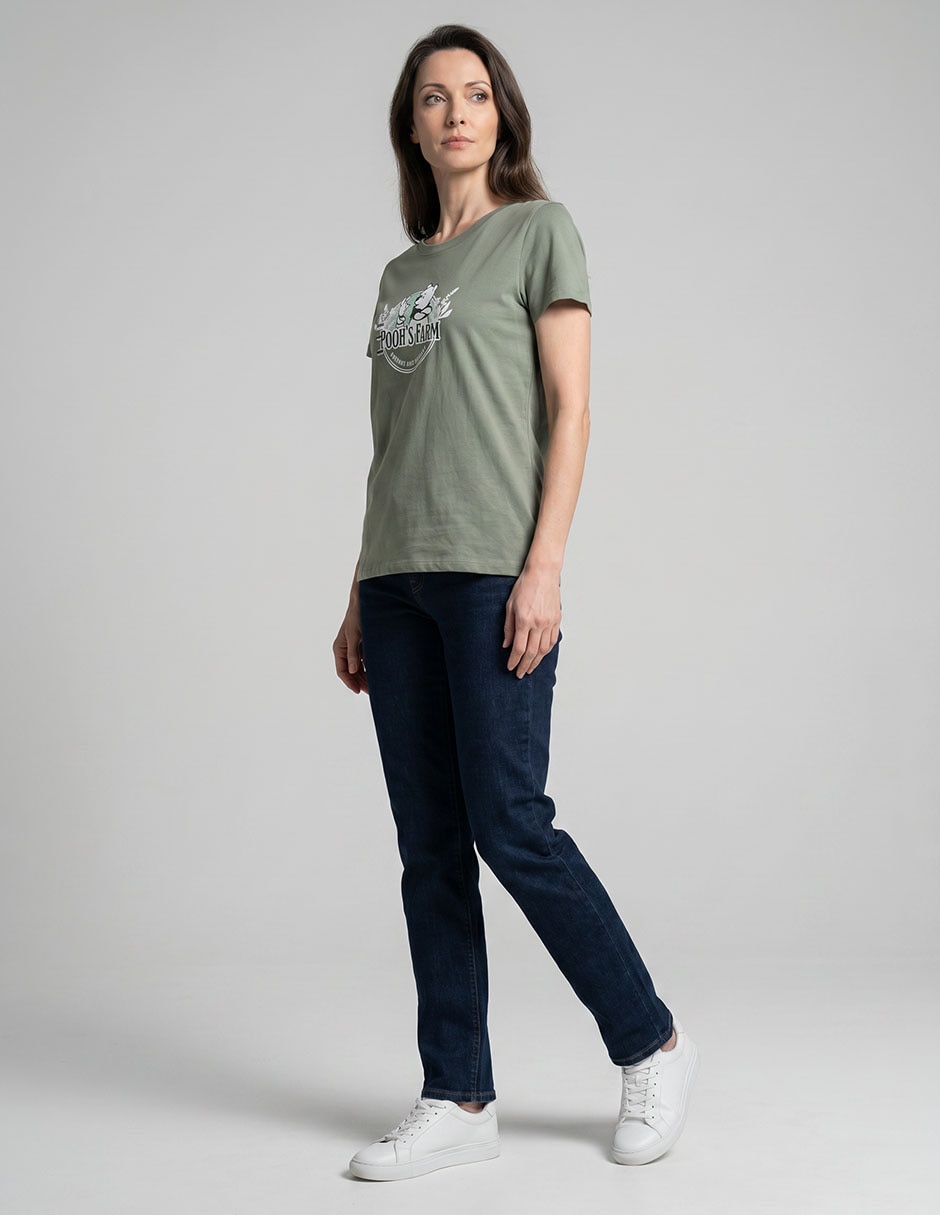 Playera manga corta cuello redondo para mujer 6