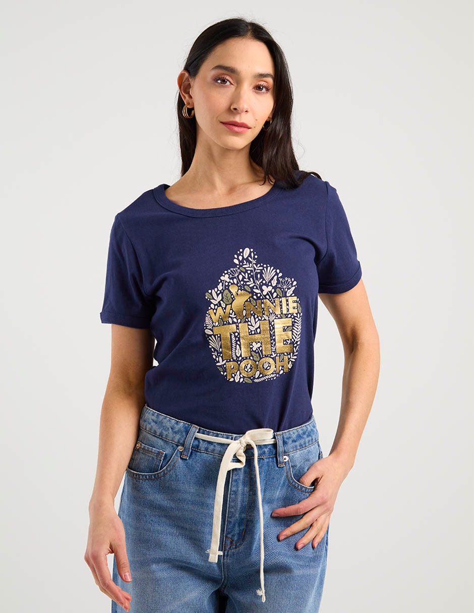 Playera manga corta cuello redondo para mujer Playera manga corta cuello redondo para mujer